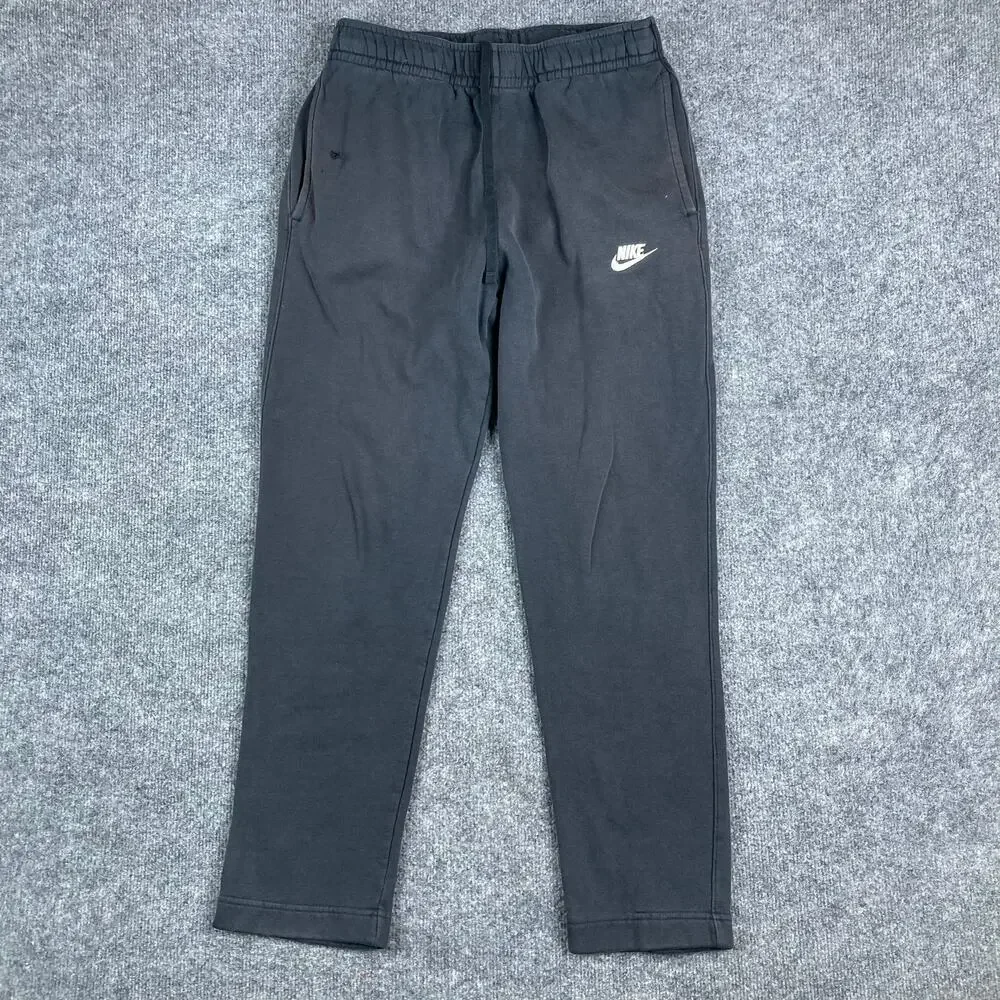 Nike Sweatpants Mens Size M Black Fleece Joggers Tapered‎ Fit Drawstring Pockets